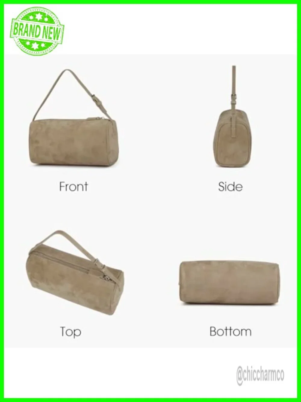 Premium Suede Leather Crossbody Hobo Bag with Adjustable Strap